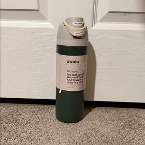 Owala Green Insulated 24oz Water Bottle with Straw